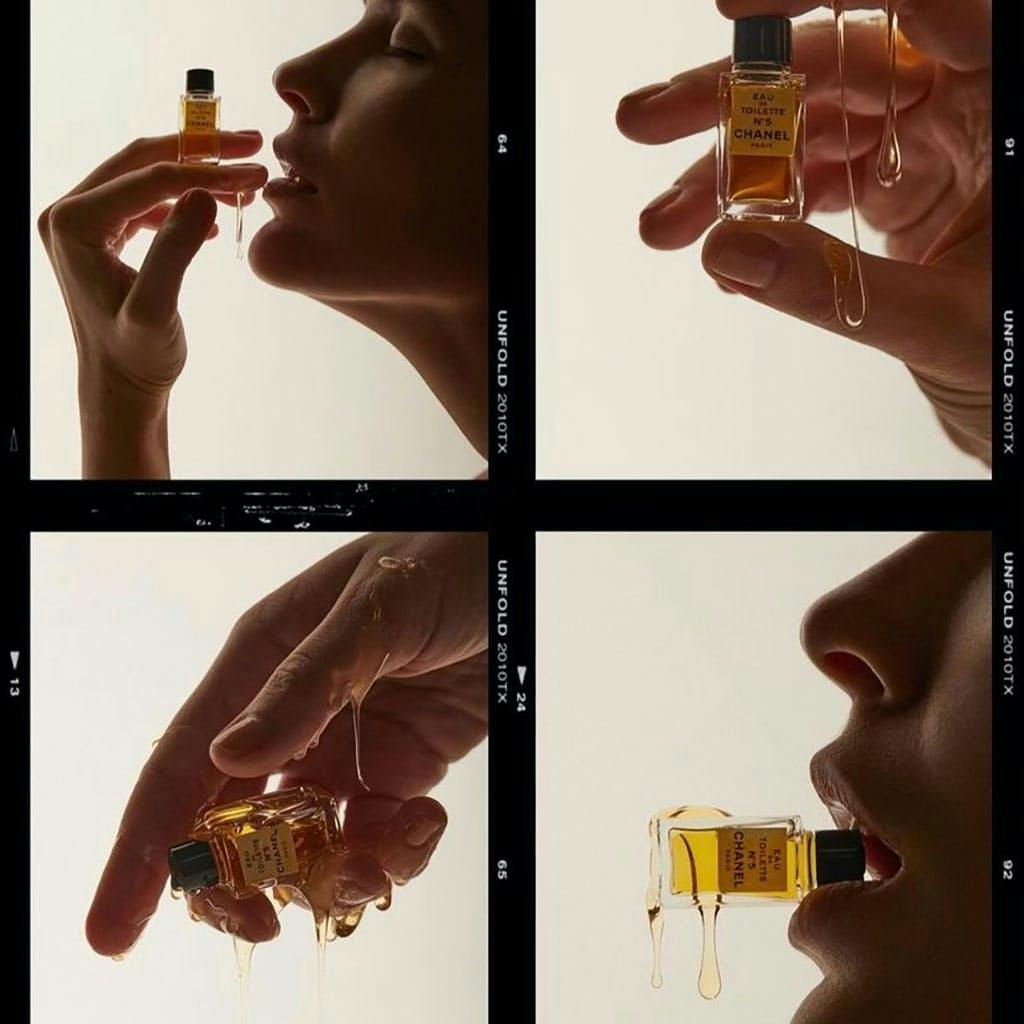 4-shots-of-woman-with-perfume
